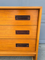 Teak 9 Drawer Dresser & Nightstand