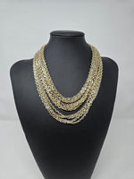 West German Gold Multi Strand Necklace