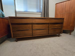 MCM Walnut Lowboy Dresser
