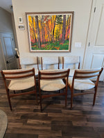 Frem Rojle Solid African Teak Dining Chairs x6