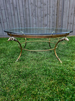 Hollywood Regency Rams Head Coffee Table