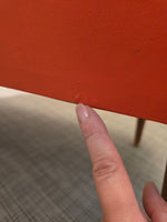 Orange Vinyl Storage Bench