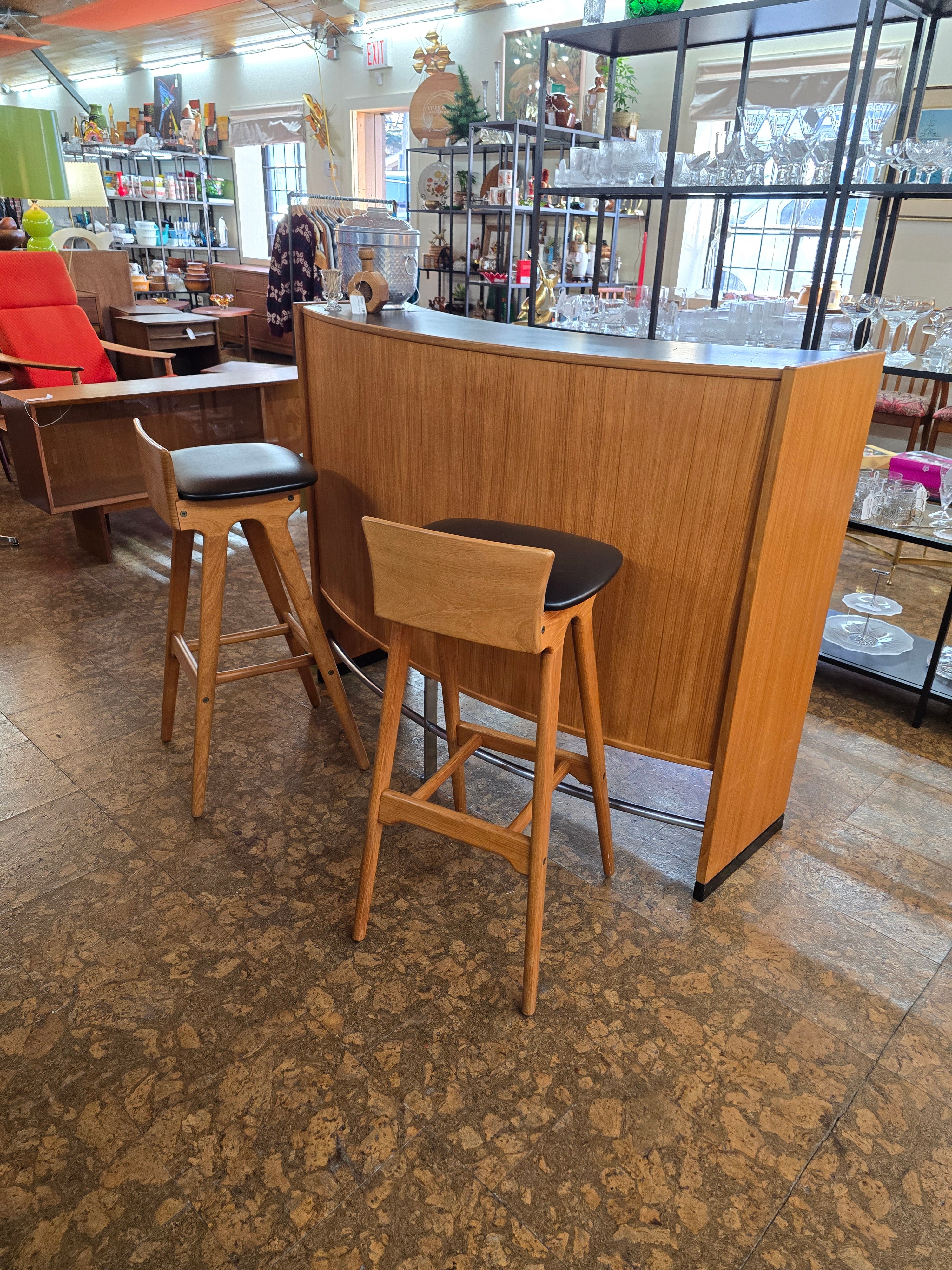 Dyrlund Teak Boomerang Bar by Erik Buck