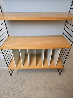 String Modular Shelf System in Black & Ash