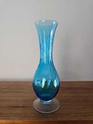 Teal blue Optic Vase