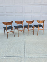 Walnut Dining Room Table & Four Chairs
