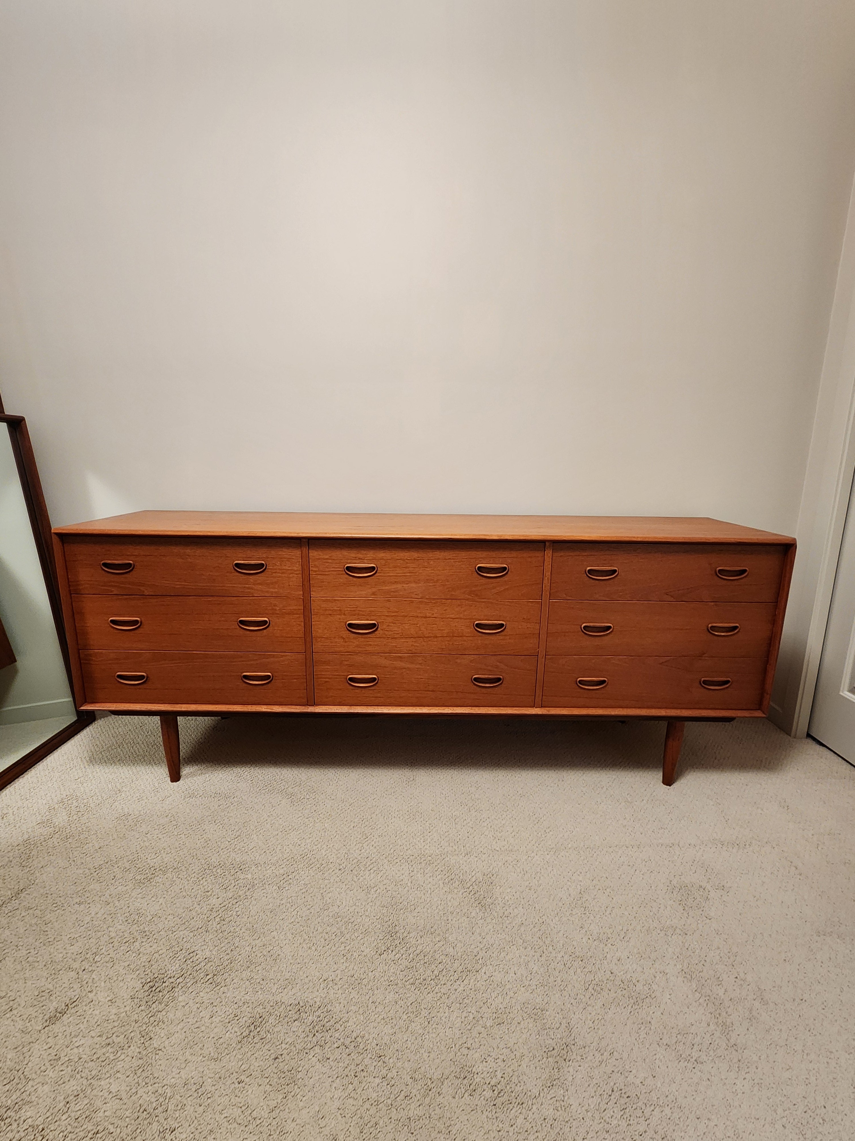 Teak 9 Drawer Dresser