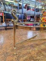 Hollywood Regency Victorian Dolphin Brass Coffee or Console Table