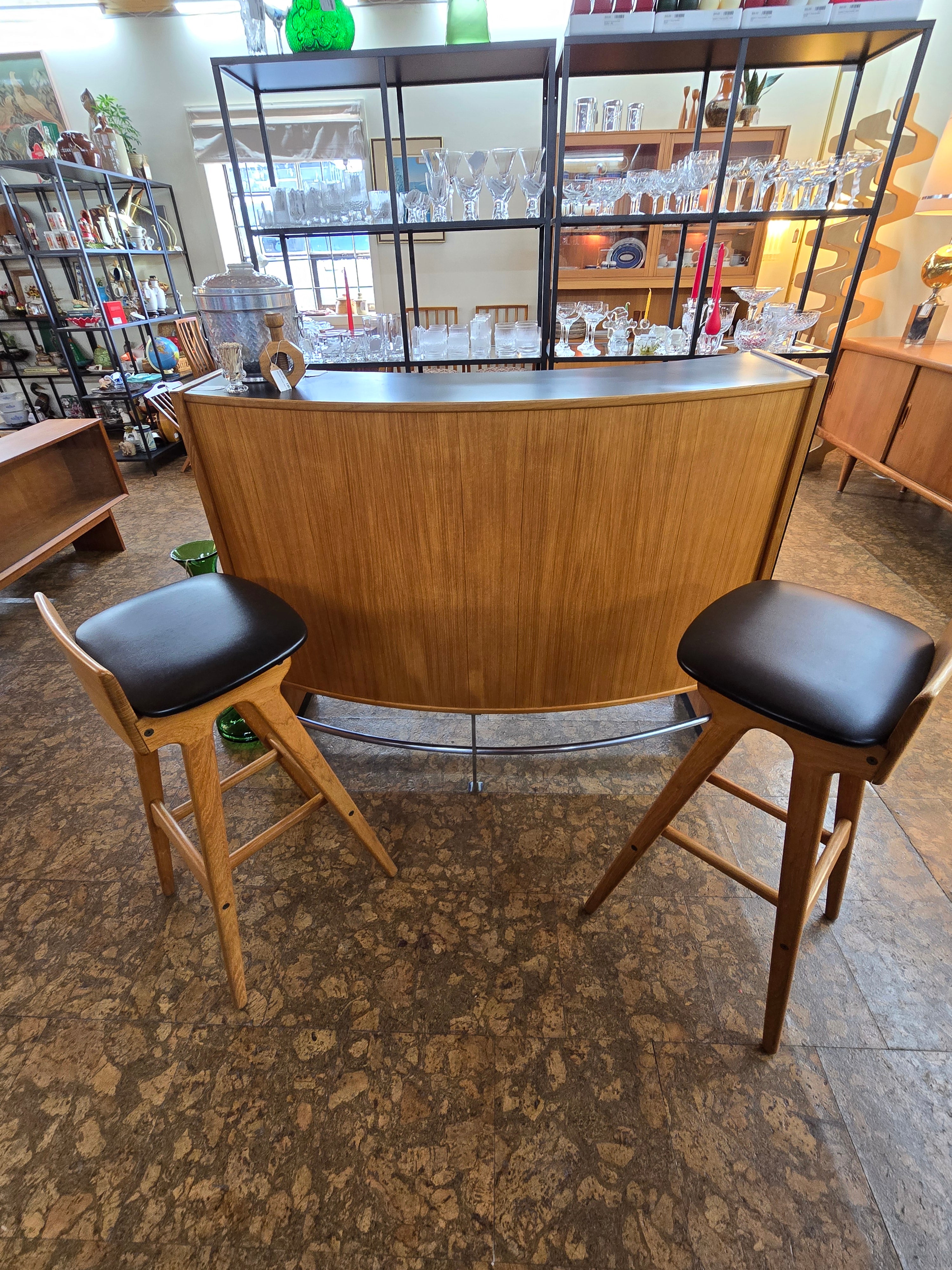 Dyrlund Teak Boomerang Bar by Erik Buck