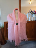 Pink Mohair & Wool Scarf