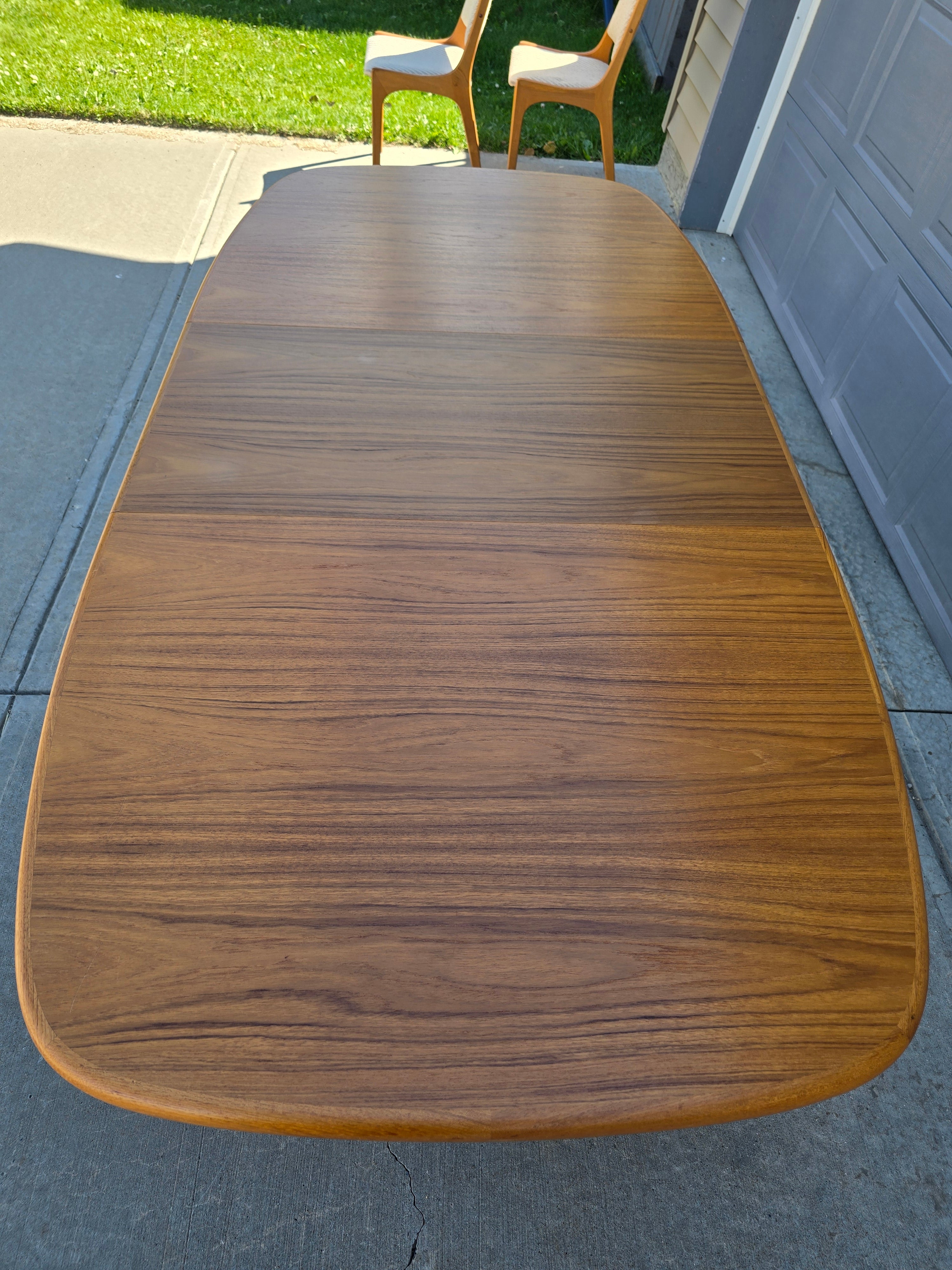 Teak Dining Table with Extension - Seats 6 to 8