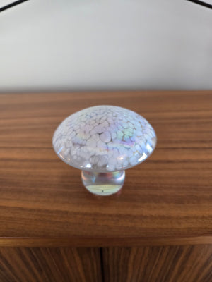 John Ditchfield? Clear Iridescent Mushroom Paperweight