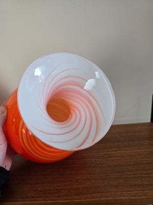 V.A.S. Empoli Orange Swirl Vases