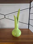 Green Tulip Leaf Ceramic Vase