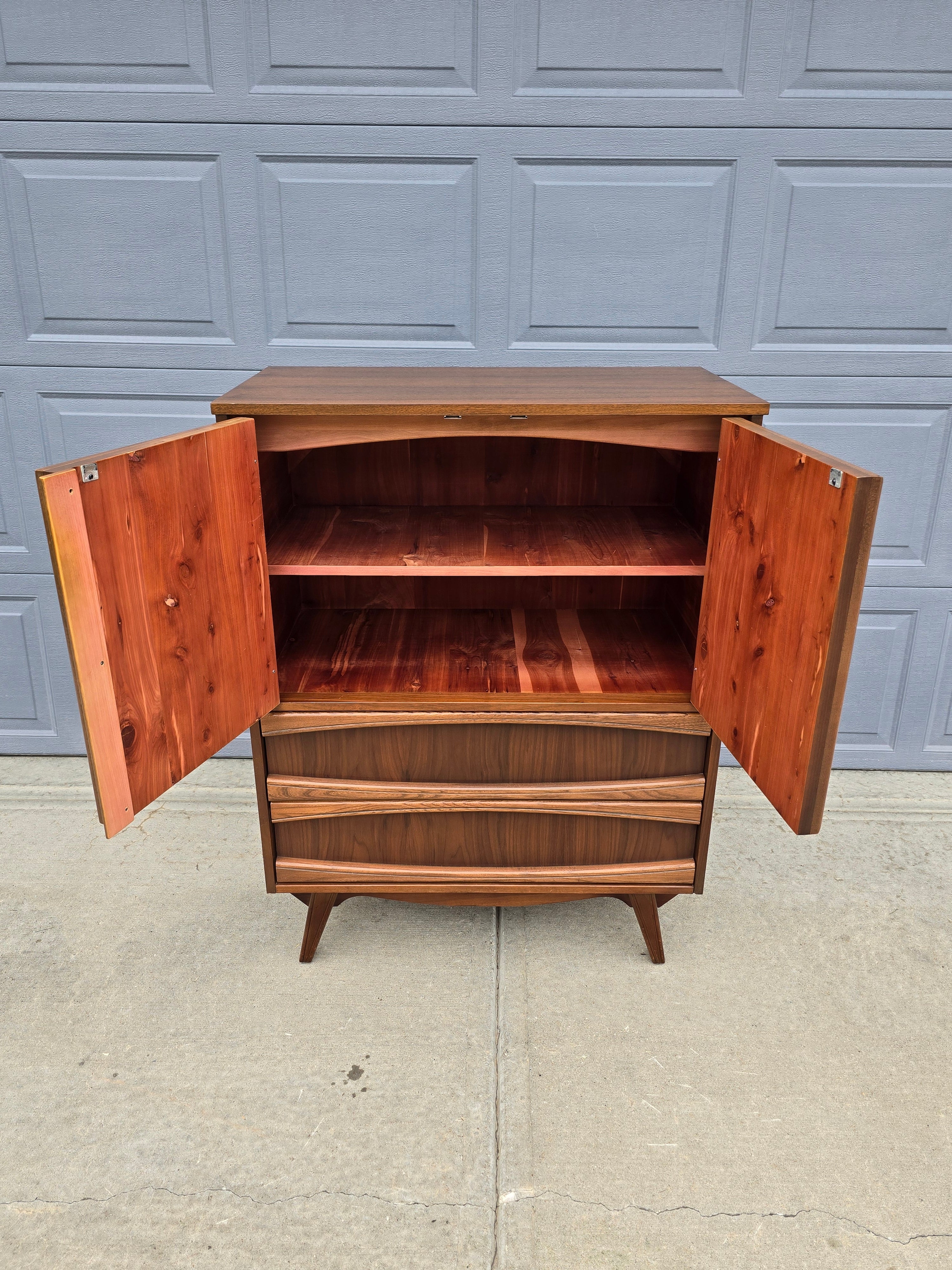 Upright Cedar Chest with Drawers