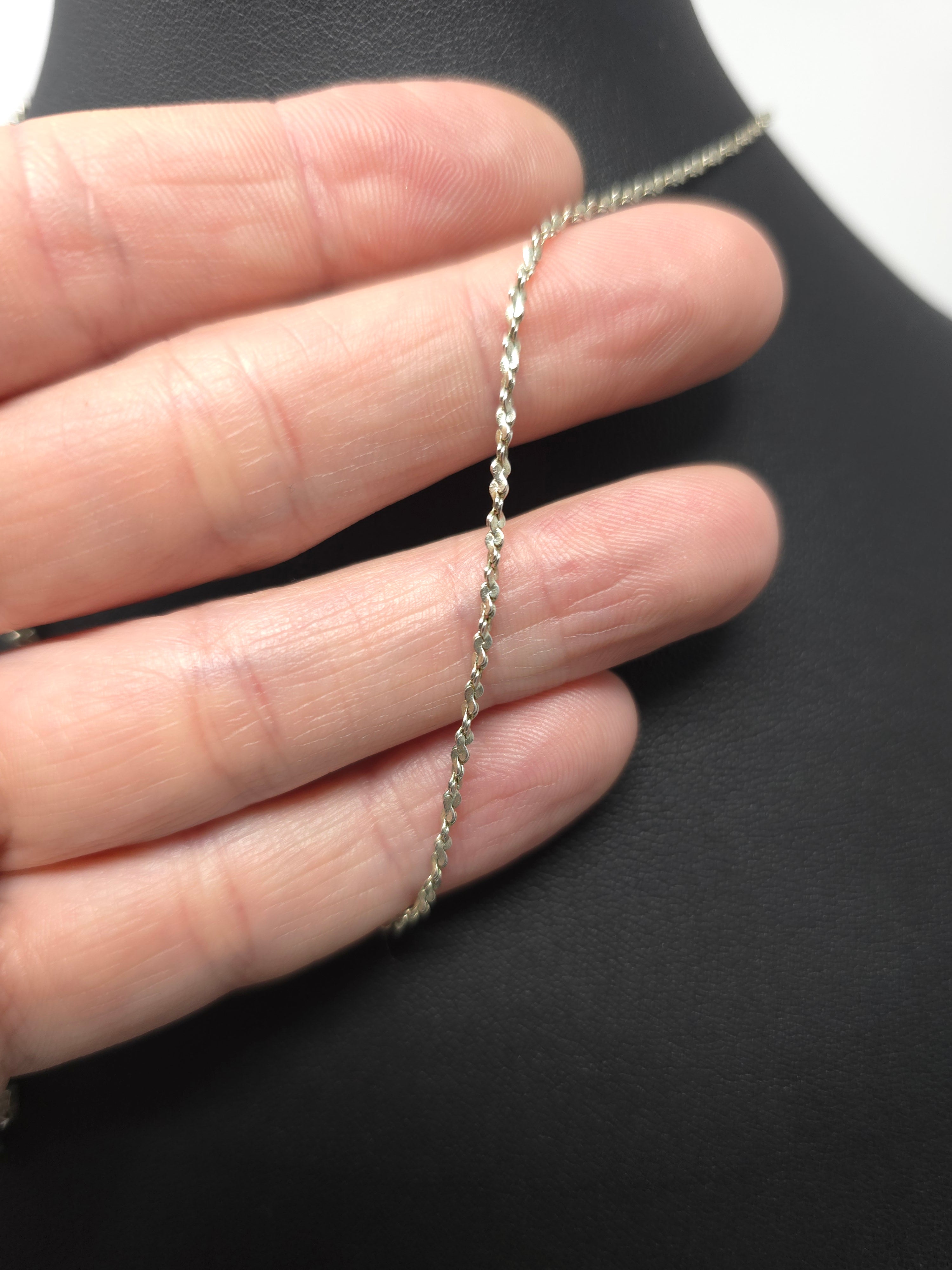 Dainty Rhinestone & Sterling Silver Lariat Necklace