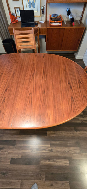 Danish Teak Dining Table - Seats 6 to 10