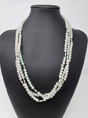 Vintage Gemstone & Rice Pearls Necklace