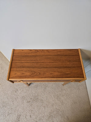 Swedish Teak & White Oak Side Table by Carlstrom & Co