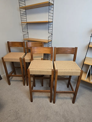 Danish Cord Bar Stools x4