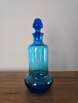 Blue Blown Glass Decanter