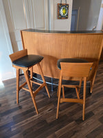 Dyrlund Teak Boomerang Bar w/ Stools