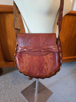 Vintage Tooled Leather Crossbody