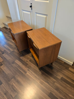 Pair of Walnut Nightstands by Viscol