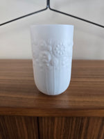 Bjorn Wiinblad for Rosenthal White Bisque Flower Relief Vase