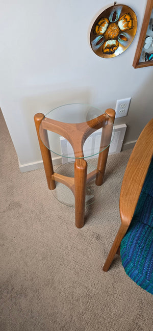 Danish Modern Teak Plant Stand End Table