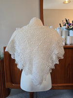 Ivory Lace Mohair & Silk shawl.