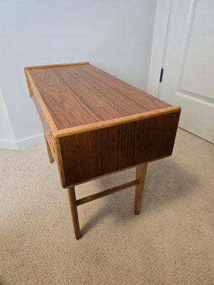 Swedish Teak & White Oak Side Table by Carlstrom & Co