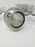 Blown Glass Decanter & Glasses