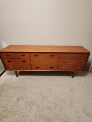 Teak 9 Drawer Dresser