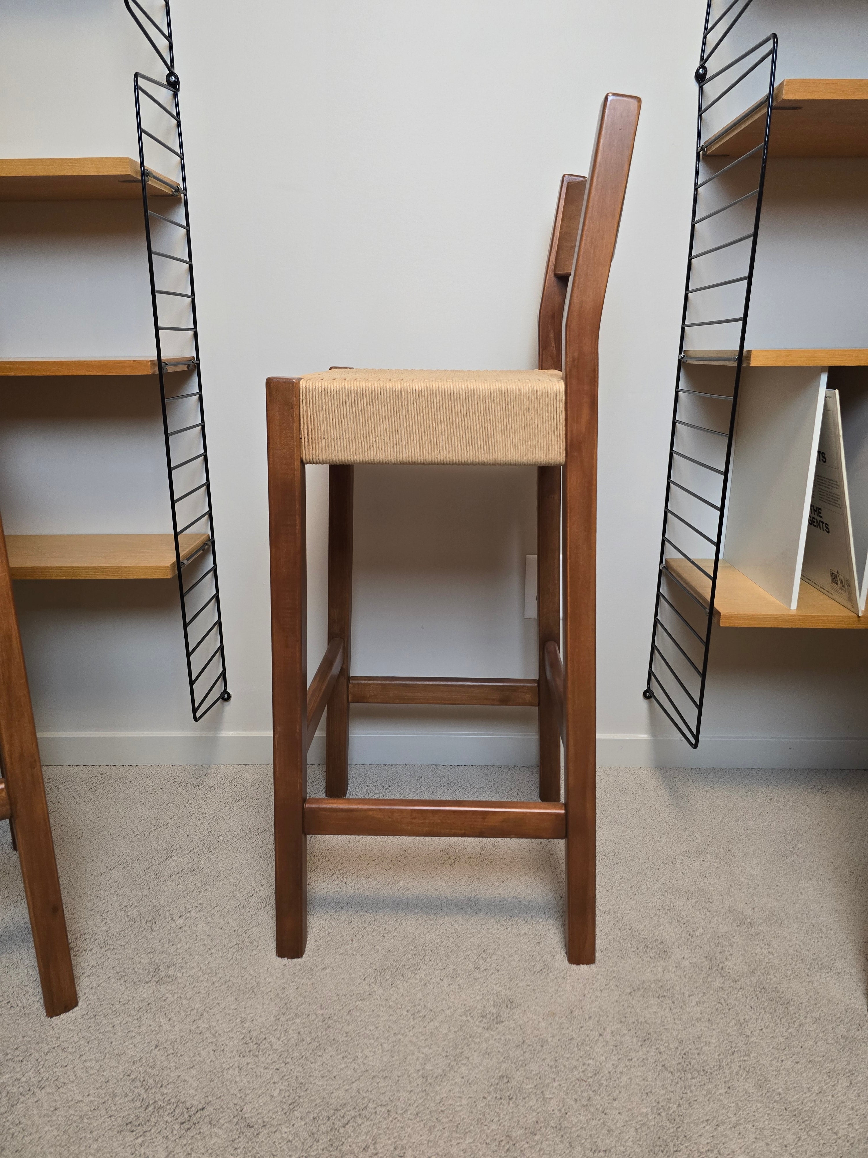 Danish Cord Bar Stools x4