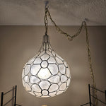 Capiz Shell Teardrop Swag Lamp