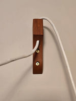 Teak & Missoni-Style Knit Wall Mount Lamp