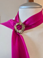 Liz Claiborne Hot Pink Silk Skinny Scarf