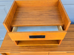 Teak 9 Drawer Dresser & Nightstand
