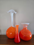 V.A.S. Empoli Orange Swirl Vases