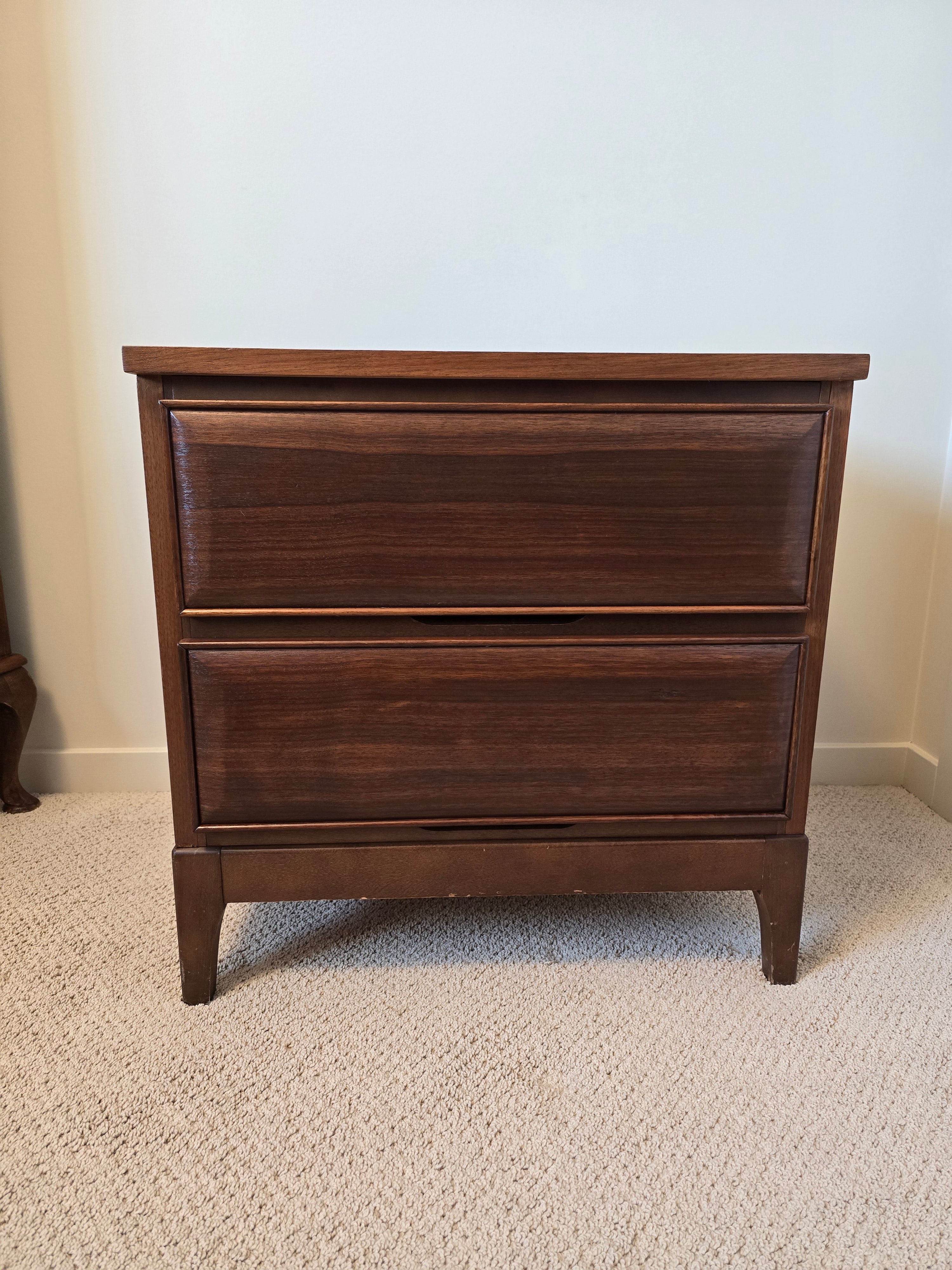 Pair of Walnut Nightstands