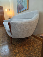 Tweed & Teak Four Seat Sofa