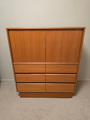 Large Teak Gentleman's Chest of Drawers