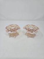 Duncan & Miller Murano Pink Candlesticks -Pair