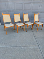 Teak High-back Dining Chairs - Set of 4