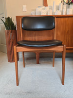 Teak Floating Seat Dining Chairs - Set of 4