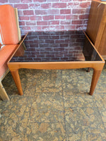 Teak & Smoked Glass Coffee Table