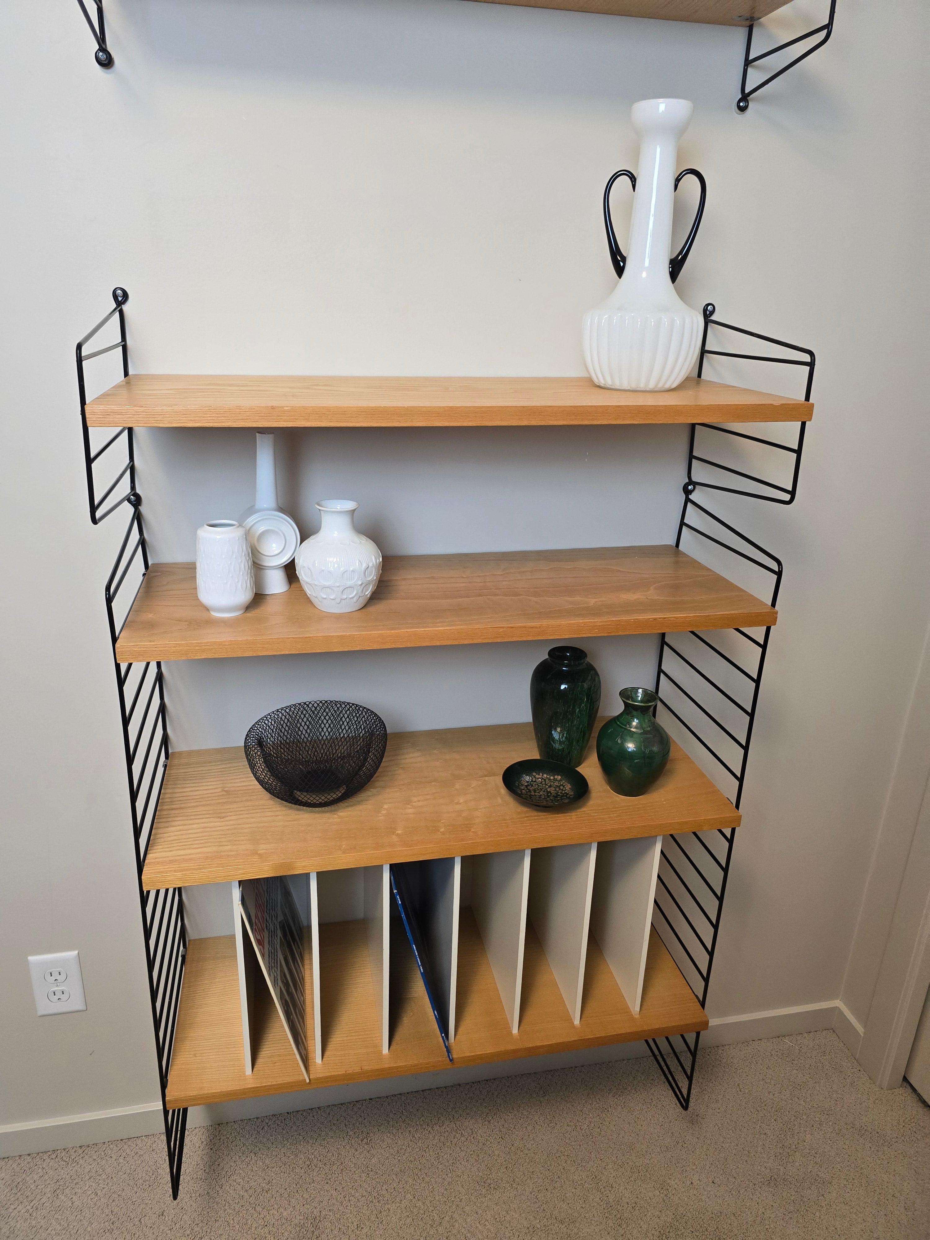 String Modular Shelf System in Black & Ash