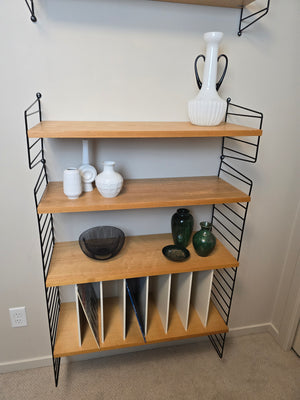 String Modular Shelf System in Black & Ash