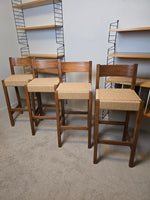 Danish Cord Bar Stools x4